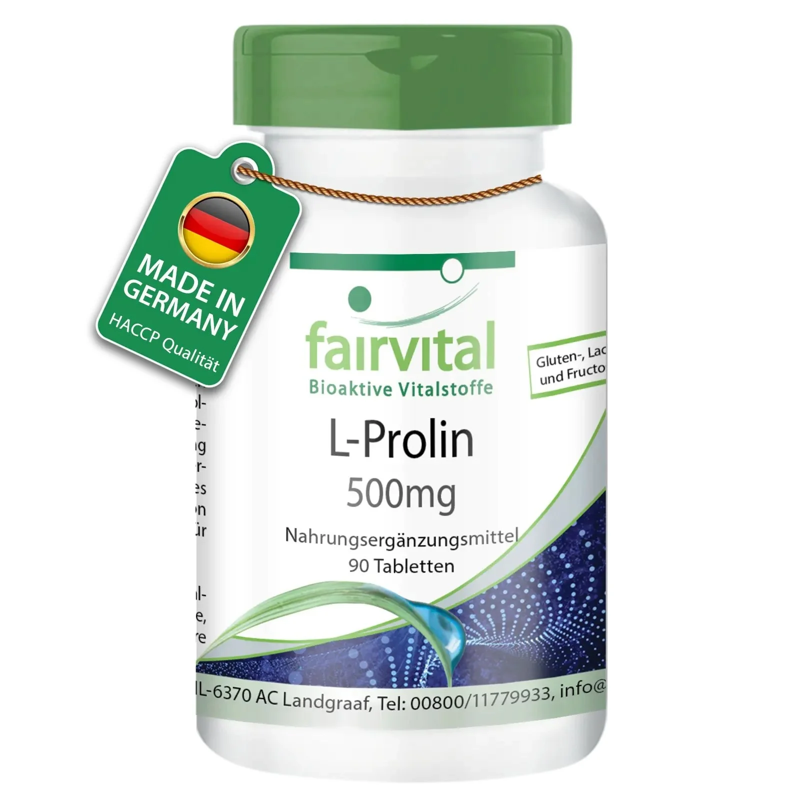 L-Proline 500mg – 90 Tablets