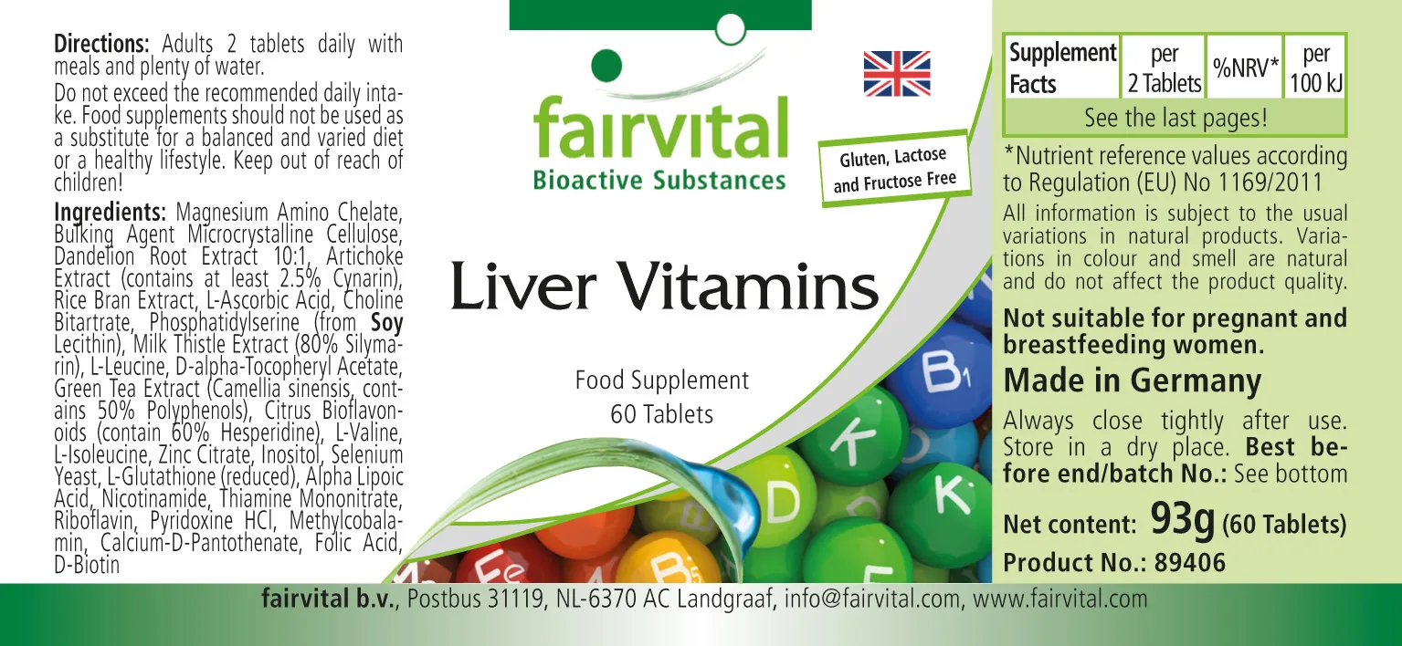 Liver vitamins – 60 tablets