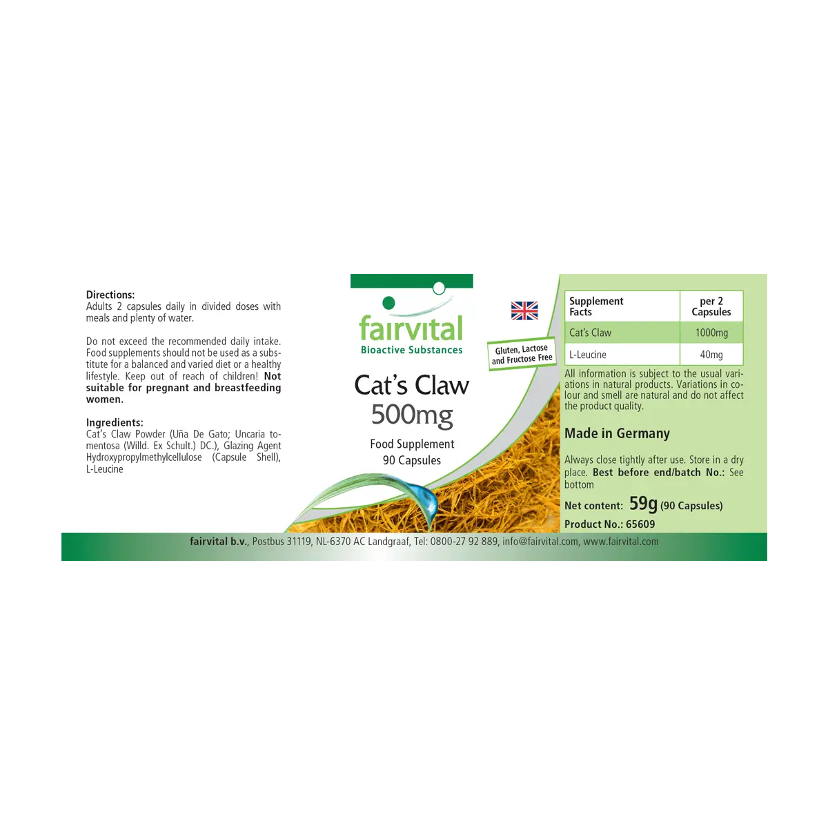 Cat's claw 500mg - 90 Capsules