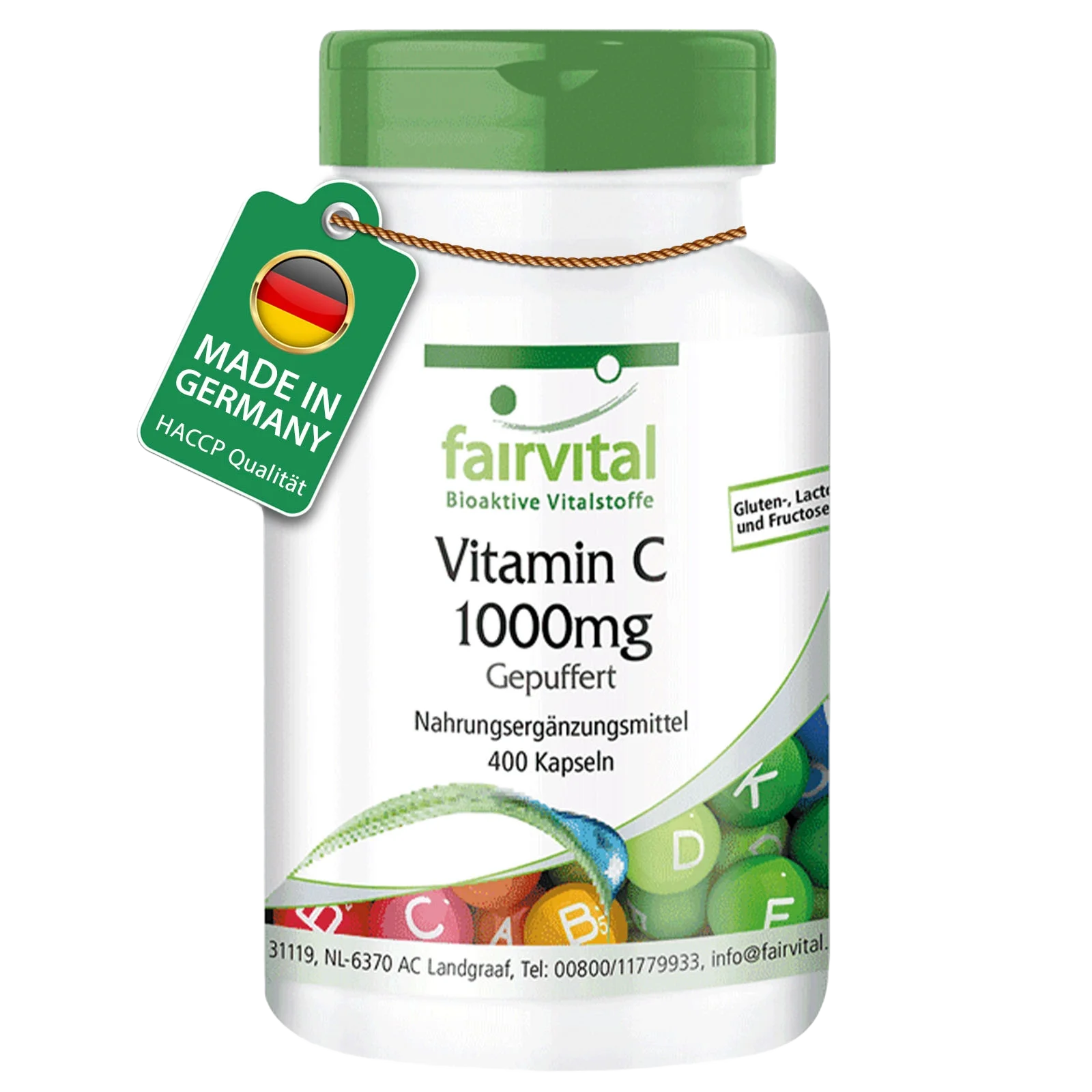 Vitamine C 1000mg in gebufferde vorm - 400 capsules