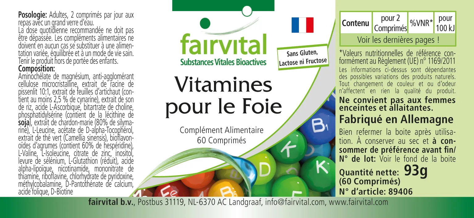 Liver vitamins – 60 tablets