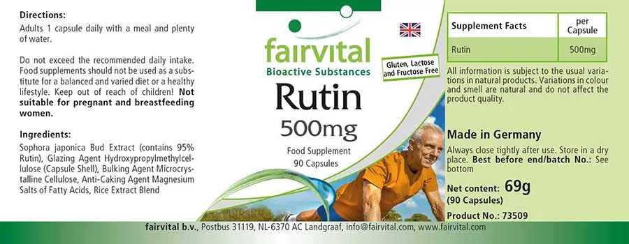 Rutin 500mg - 90 Capsules