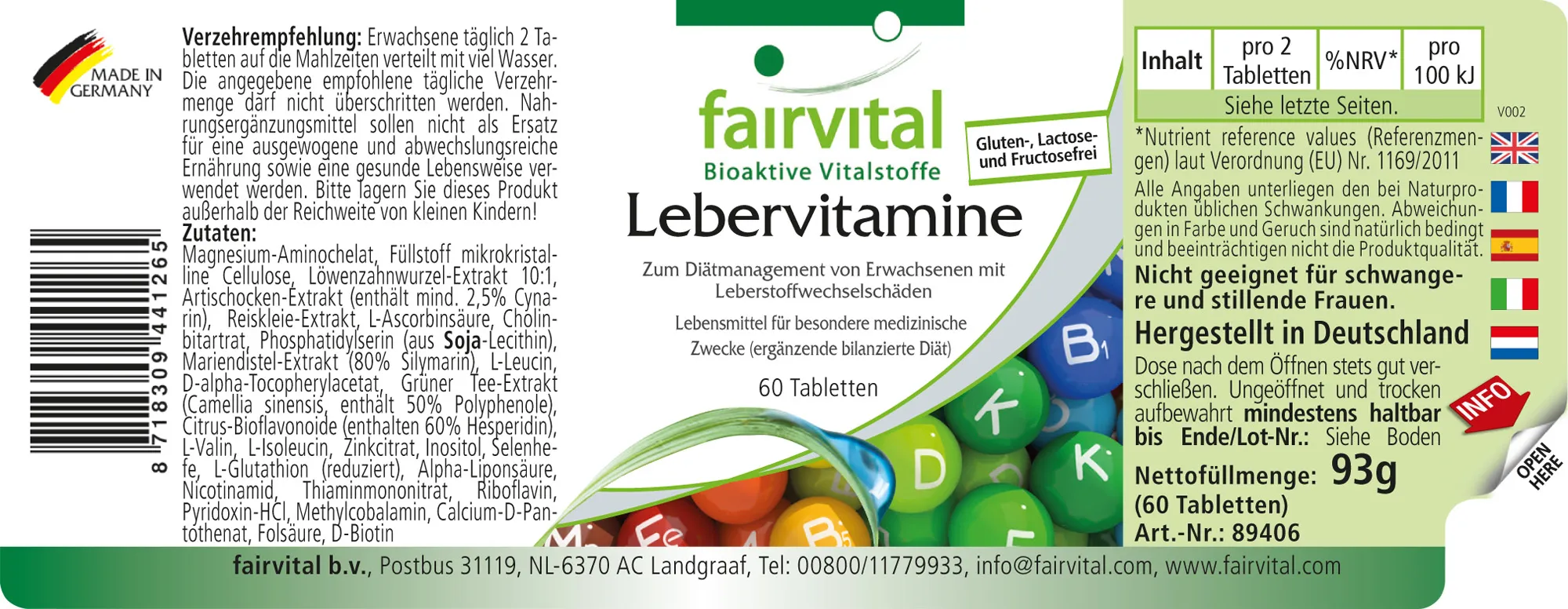 Liver vitamins – 60 tablets