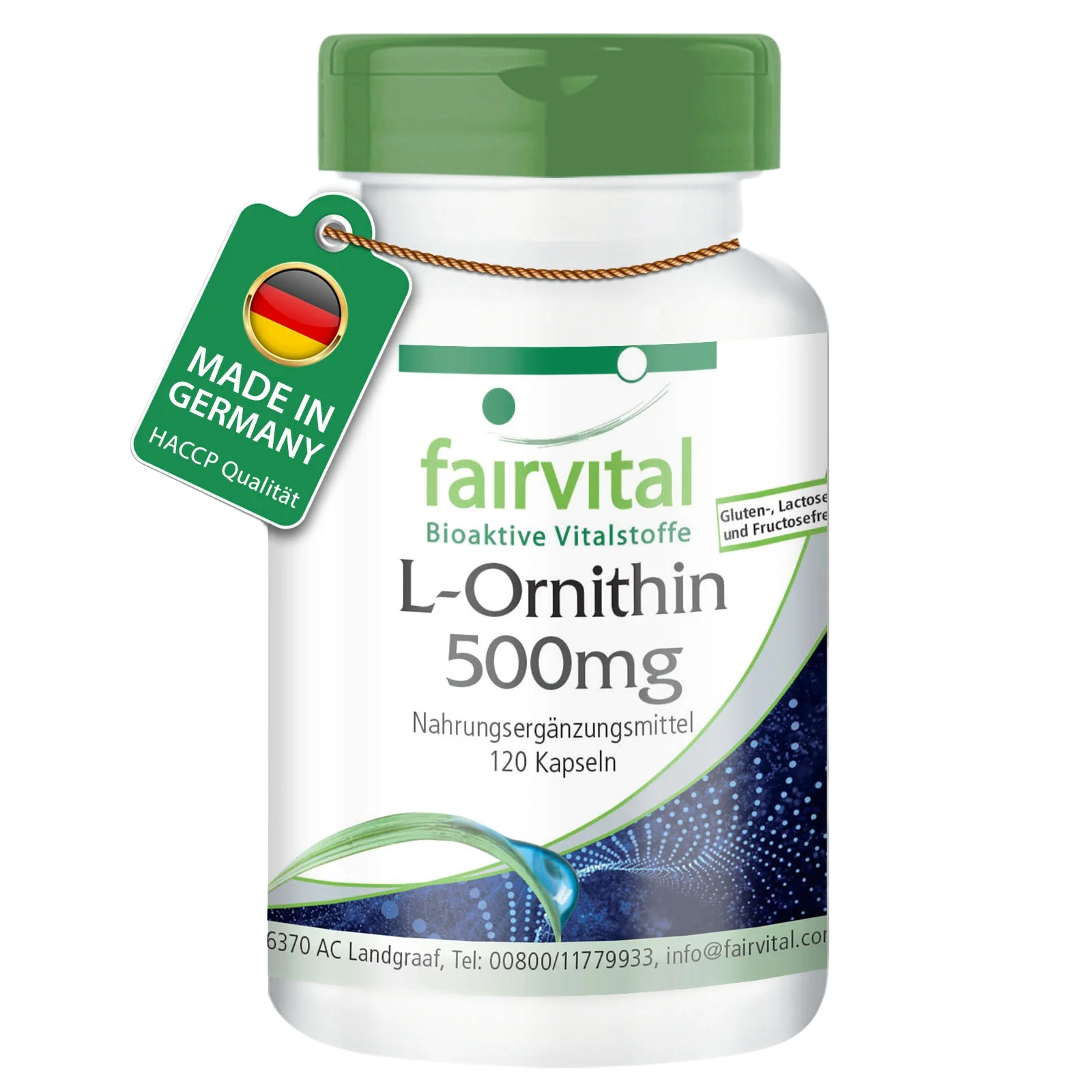 L-Ornithine 500mg - 120 Capsules