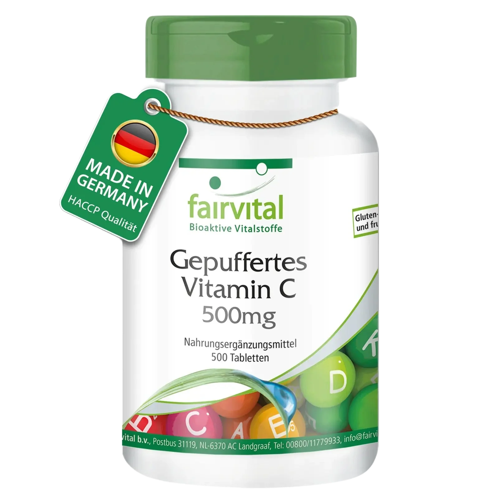 Gebufferde Vitamine C 500mg - 500 tabletten