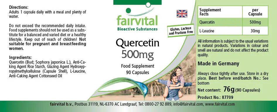 Quercetin 500mg - 90 Capsules