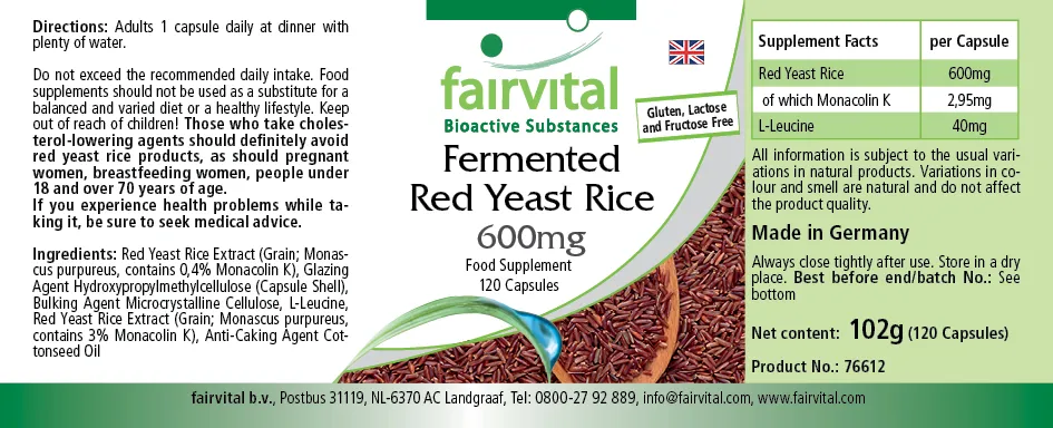 Fermented red rice 600mg