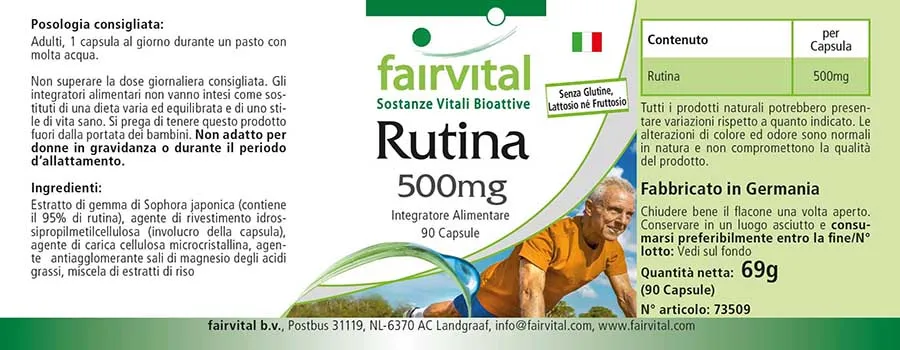 Rutin 500mg - 90 Capsules