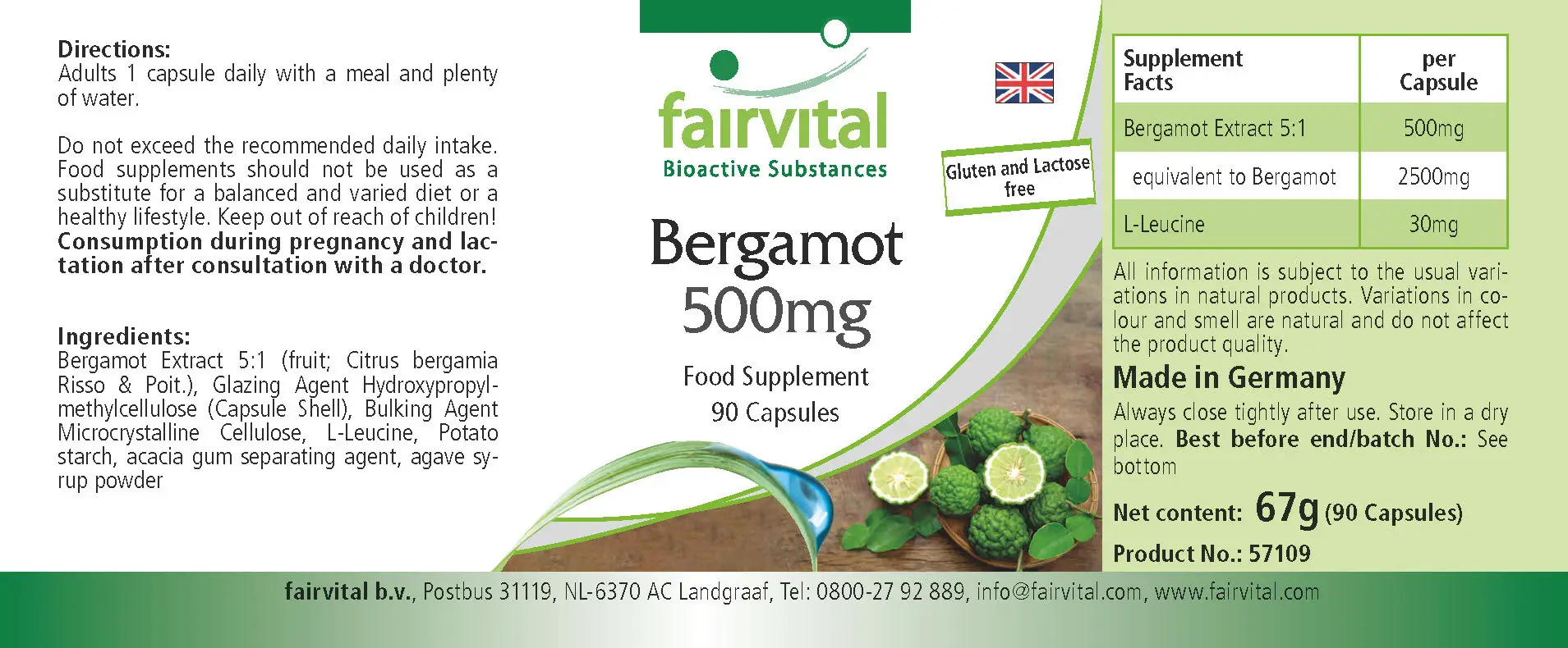 Bergamote 500mg