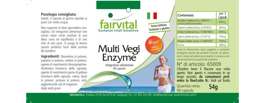 Multi Vegi Enzyme - 90 Cápsulas