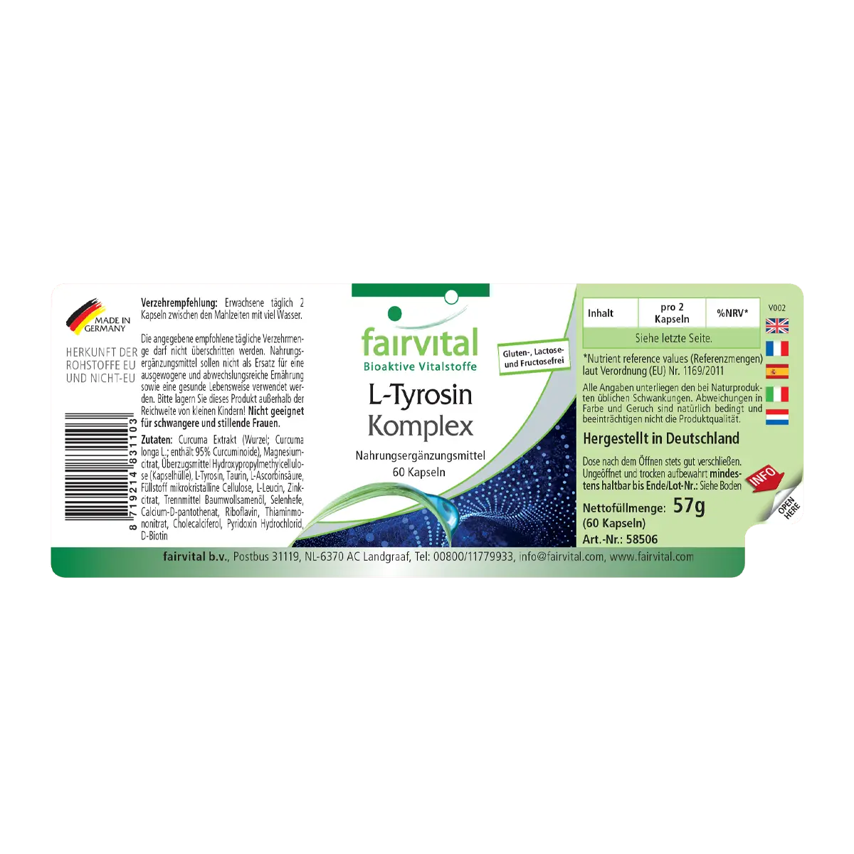 L-Tyrosine Complex - 60 Capsules