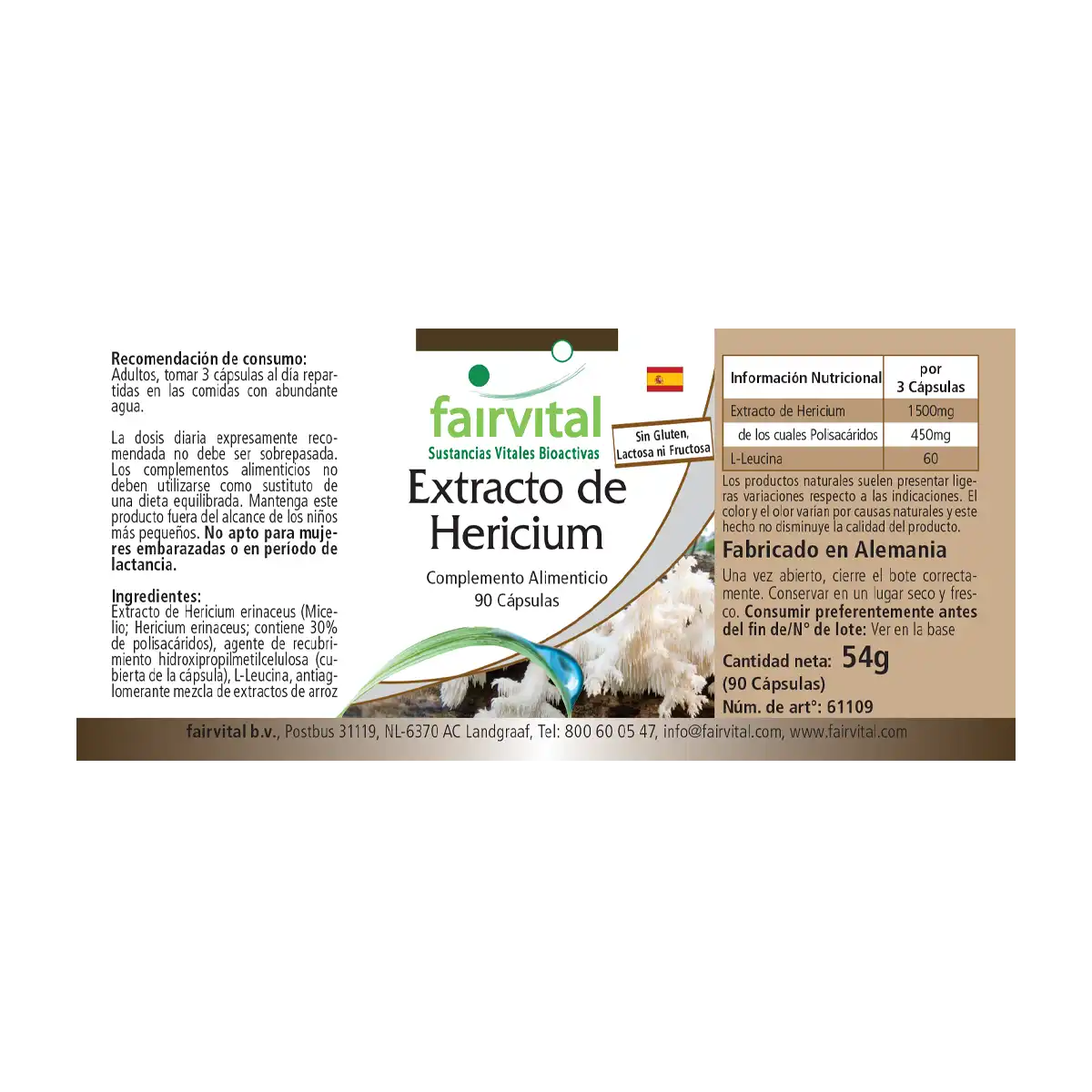 Hericium Extrakt 500mg