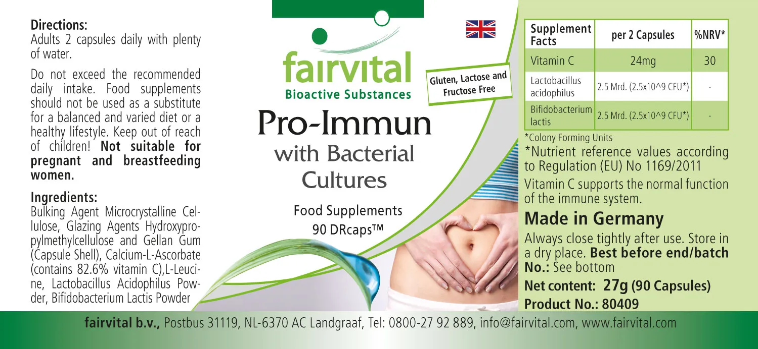 Pro-Immun with bacterial cultures - 90 Capsules