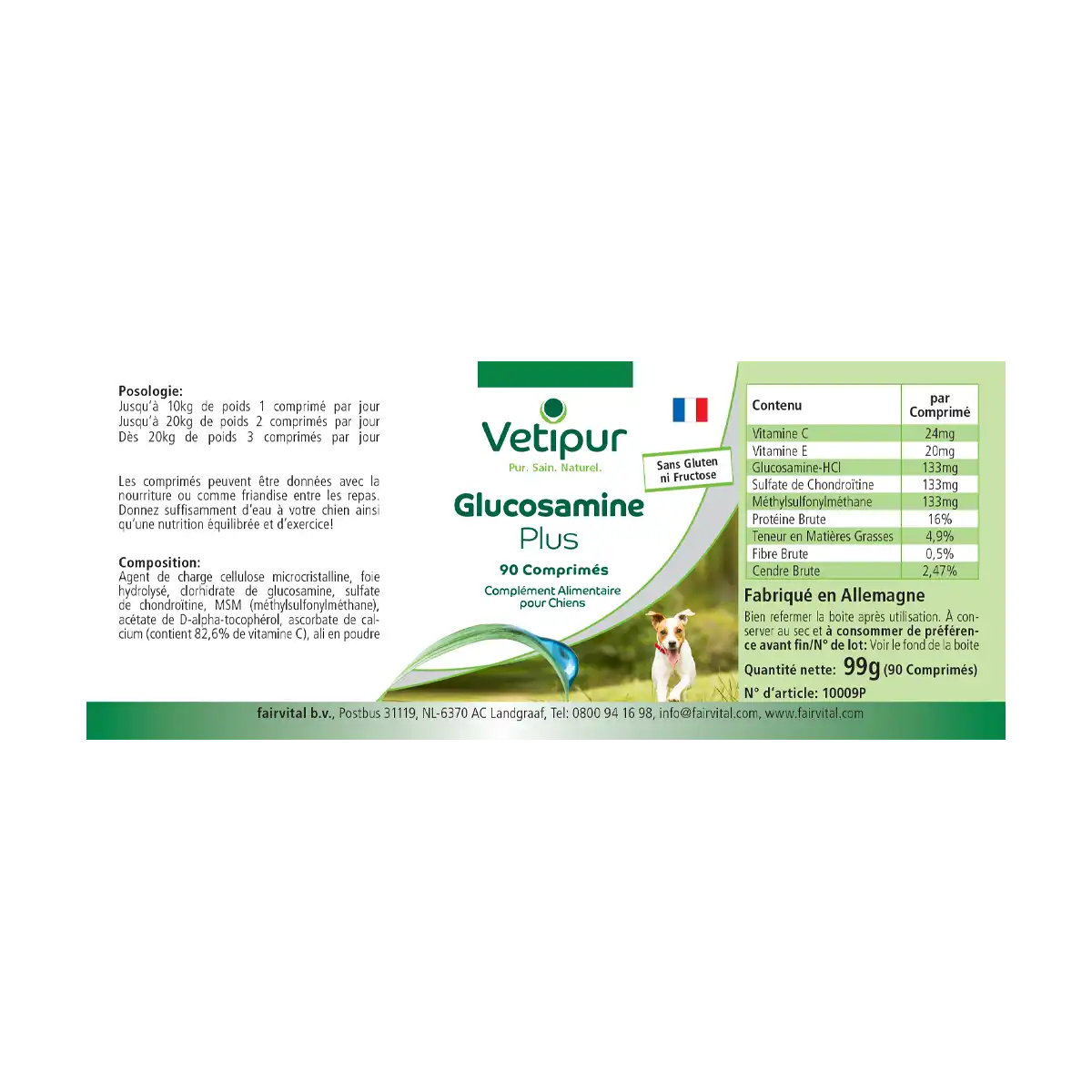 Glucosamine Plus - 90 comprimés pour chiens – Vetipur