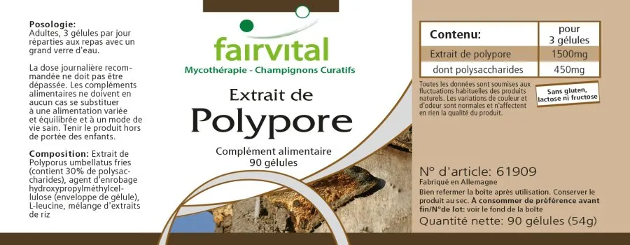 Estratto di Polyporus 500mg – 90 capsule