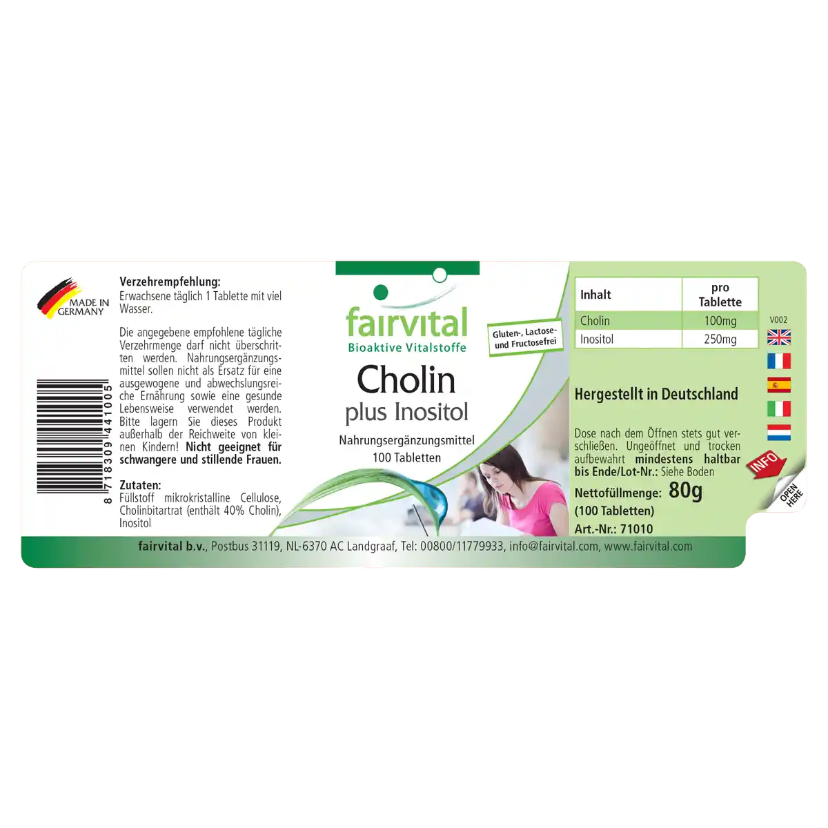 Choline et Inositol - 100 comprimés