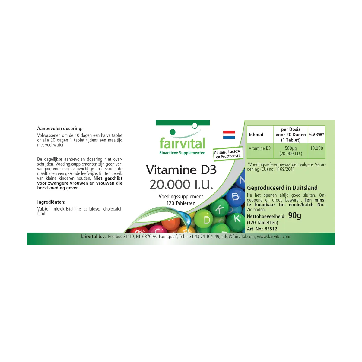 Vitamin D3 20000 I.E.