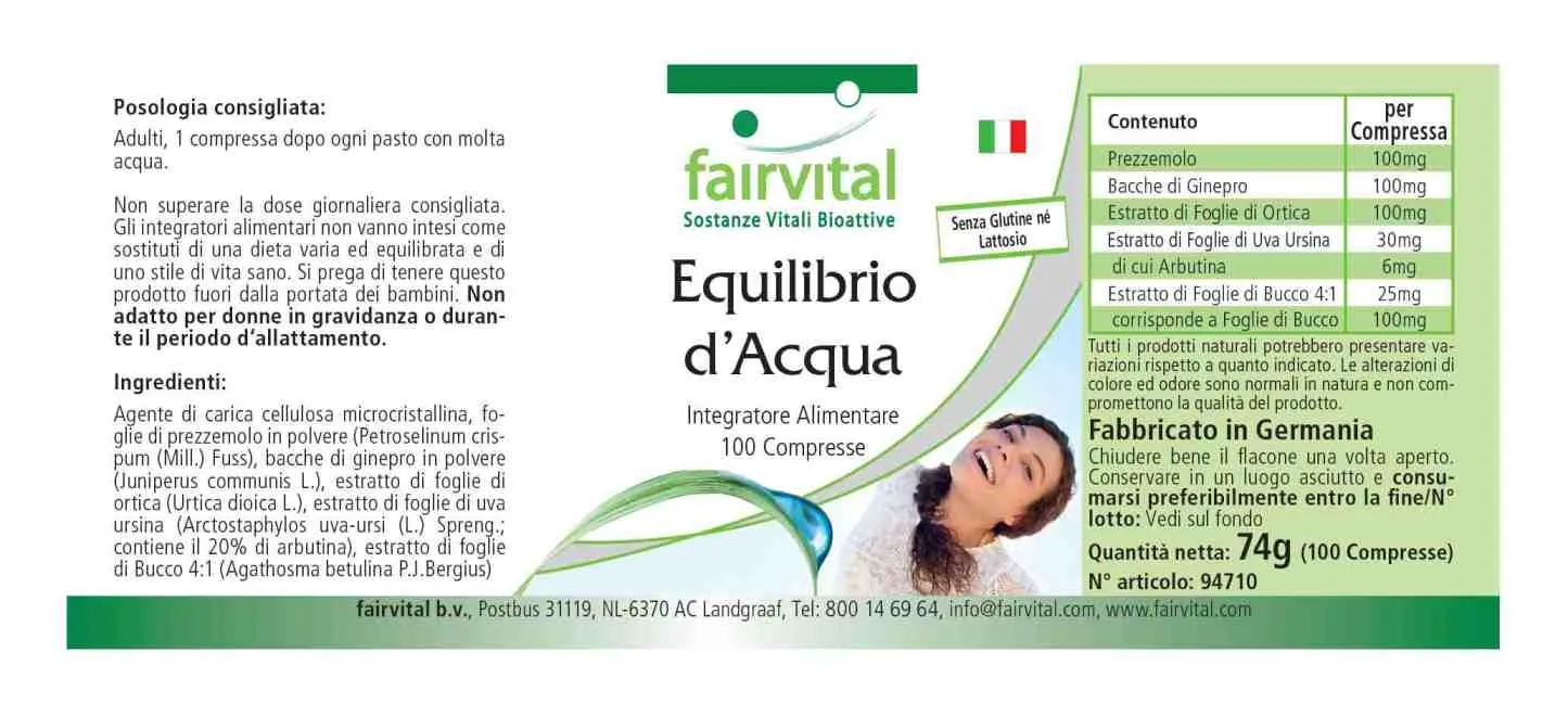 Equilibrio d'Acqua - 100 compresse