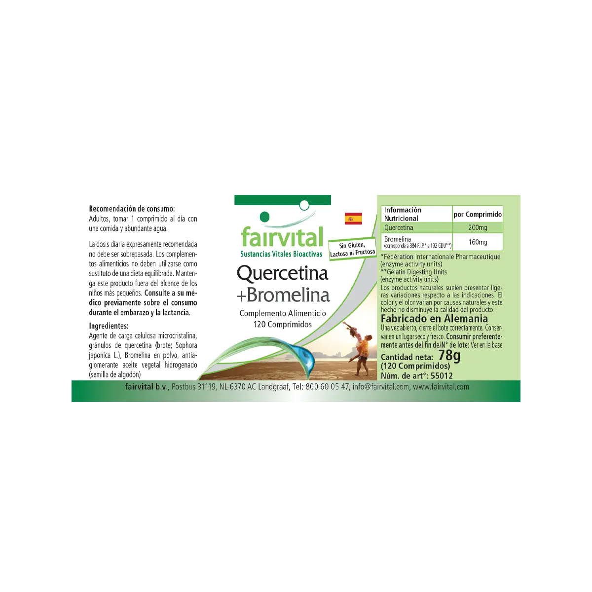 Quercetin + Bromelain - 120 Tablets