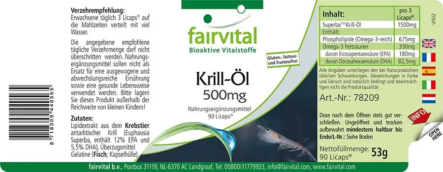 Krill Oil 500mg - 90 LiCaps®