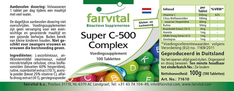 Super C-500 Complex - 100 Tablets