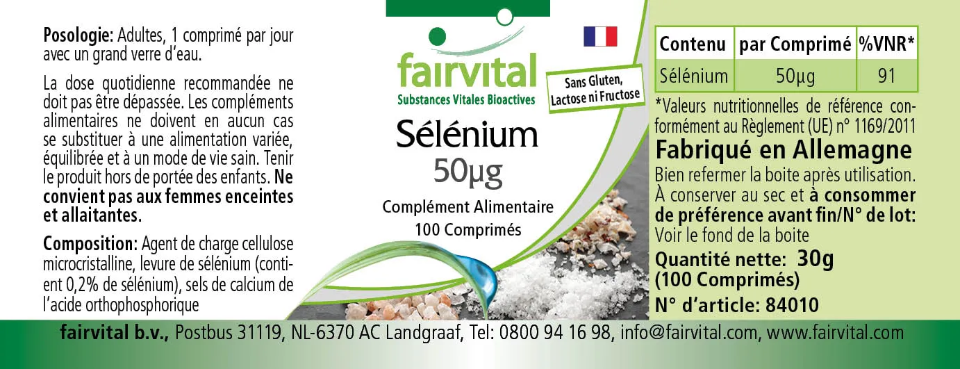 Sélénium 50µg - 100 comprimés