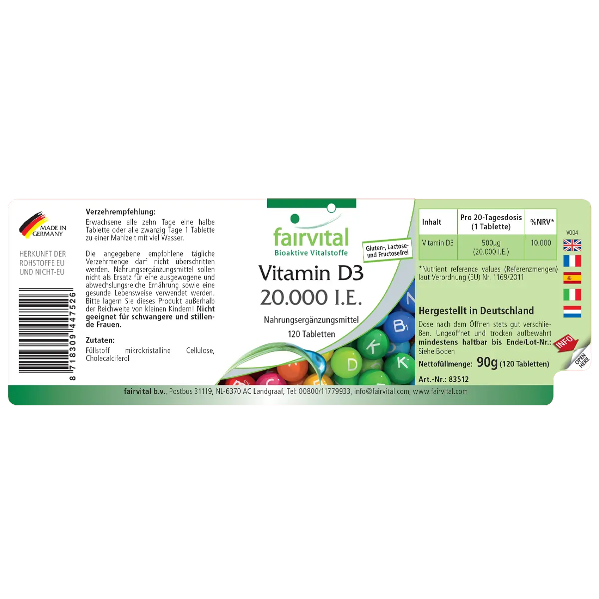 Vitamin D3 20000 I.E.