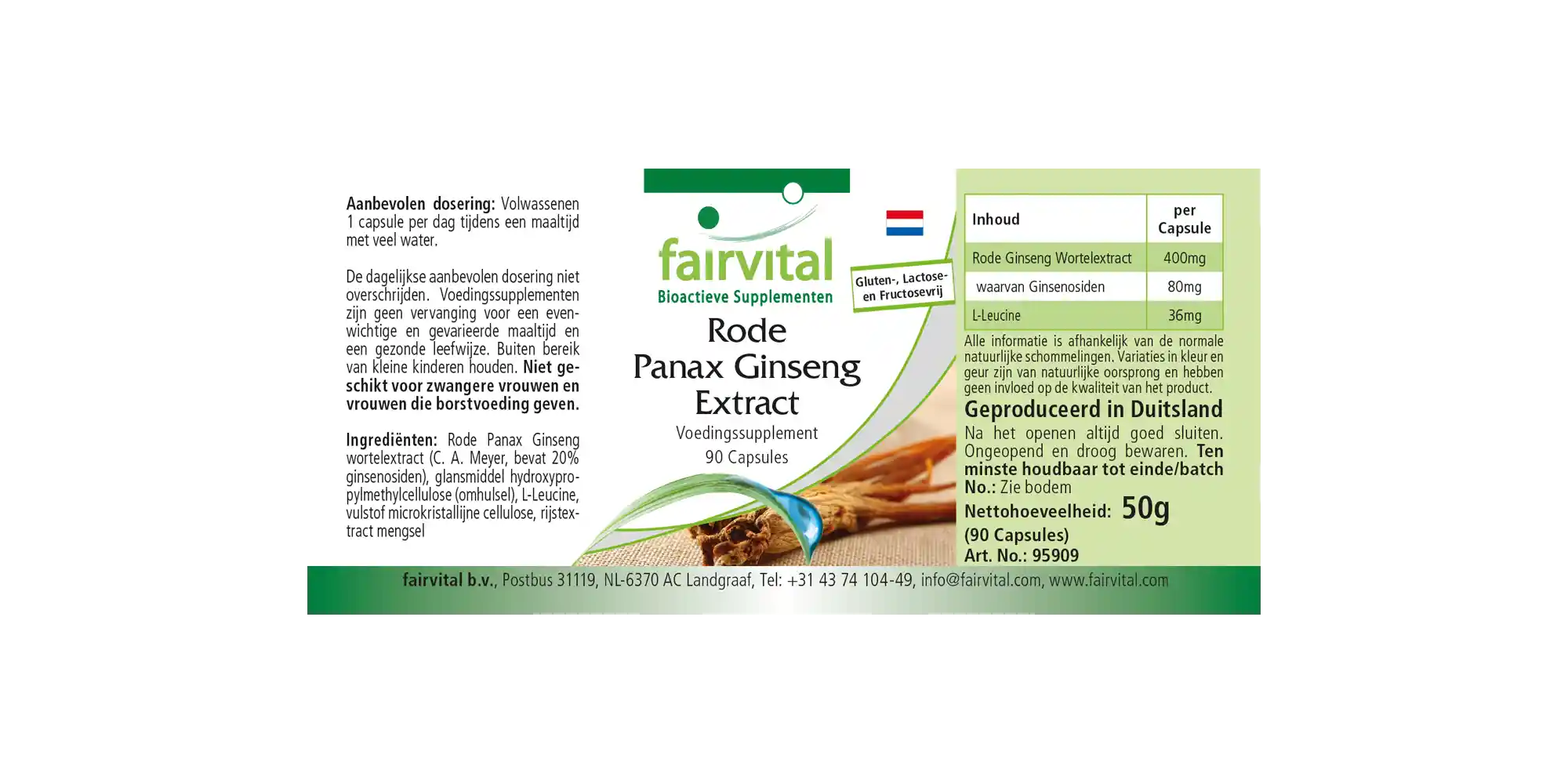 Extrait de Panax Ginseng Rouge 400mg - 90 gélules