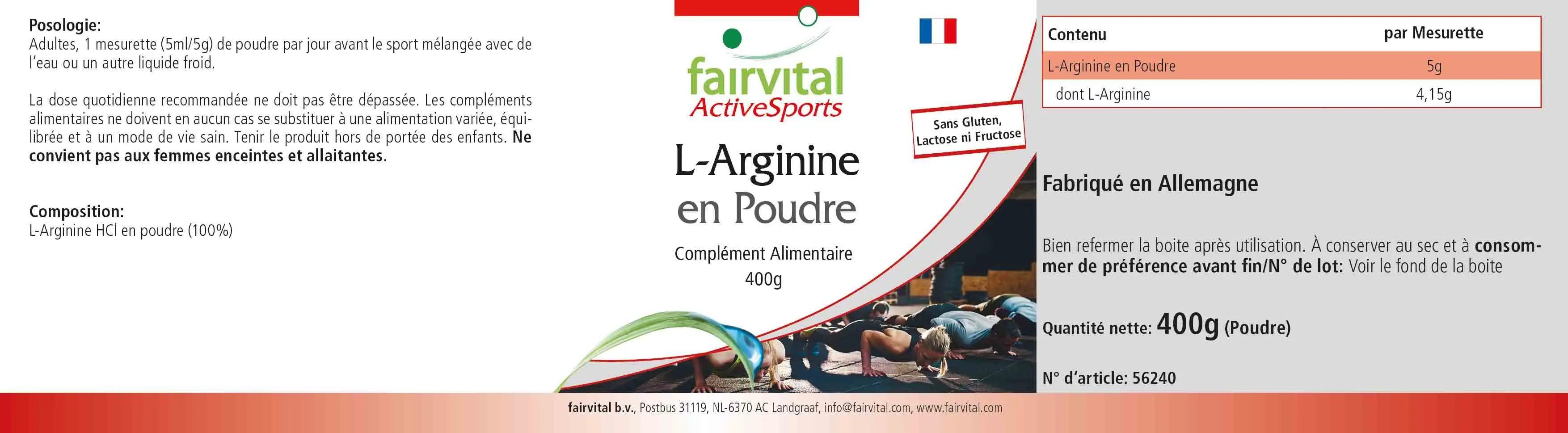 L-Arginin Pulver 400g