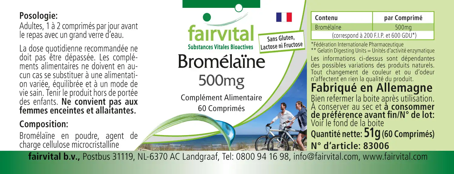 Bromelain 500mg - 60 Tablets