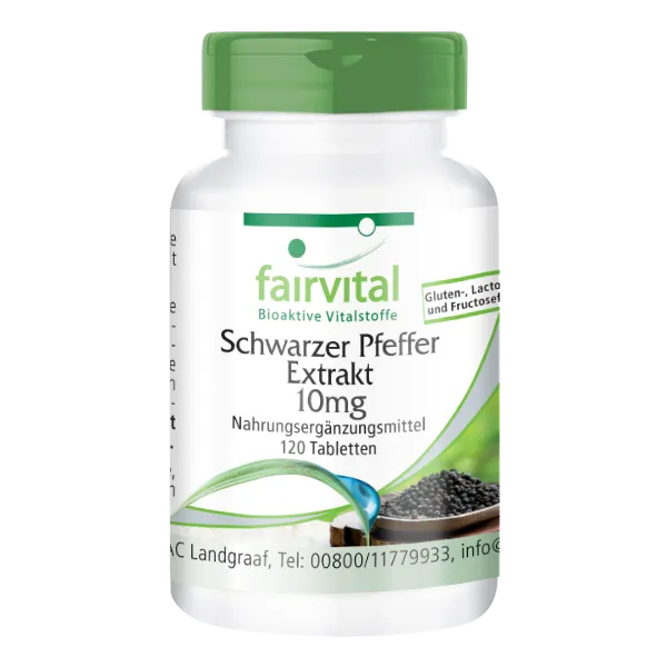 Schwarzer Pfeffer Extrakt 10mg