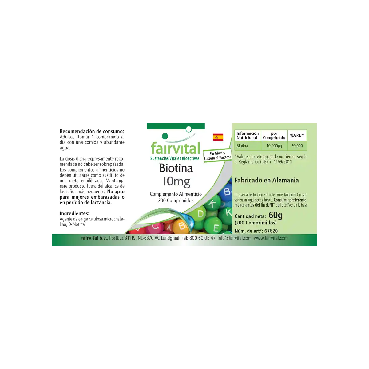 Biotina 10mg - 200 compresse