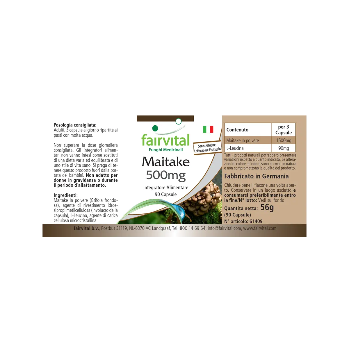 Maitake 500mg- 90 capsule