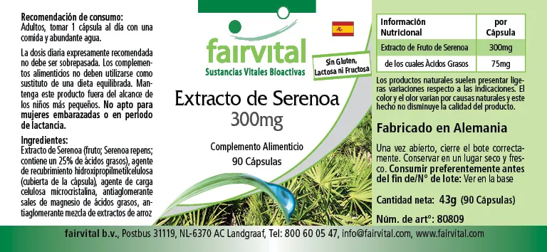 Estratto di Saw palmetto 300mg – 90 capsule