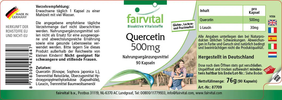 Quercétine 500mg - 90 gélules