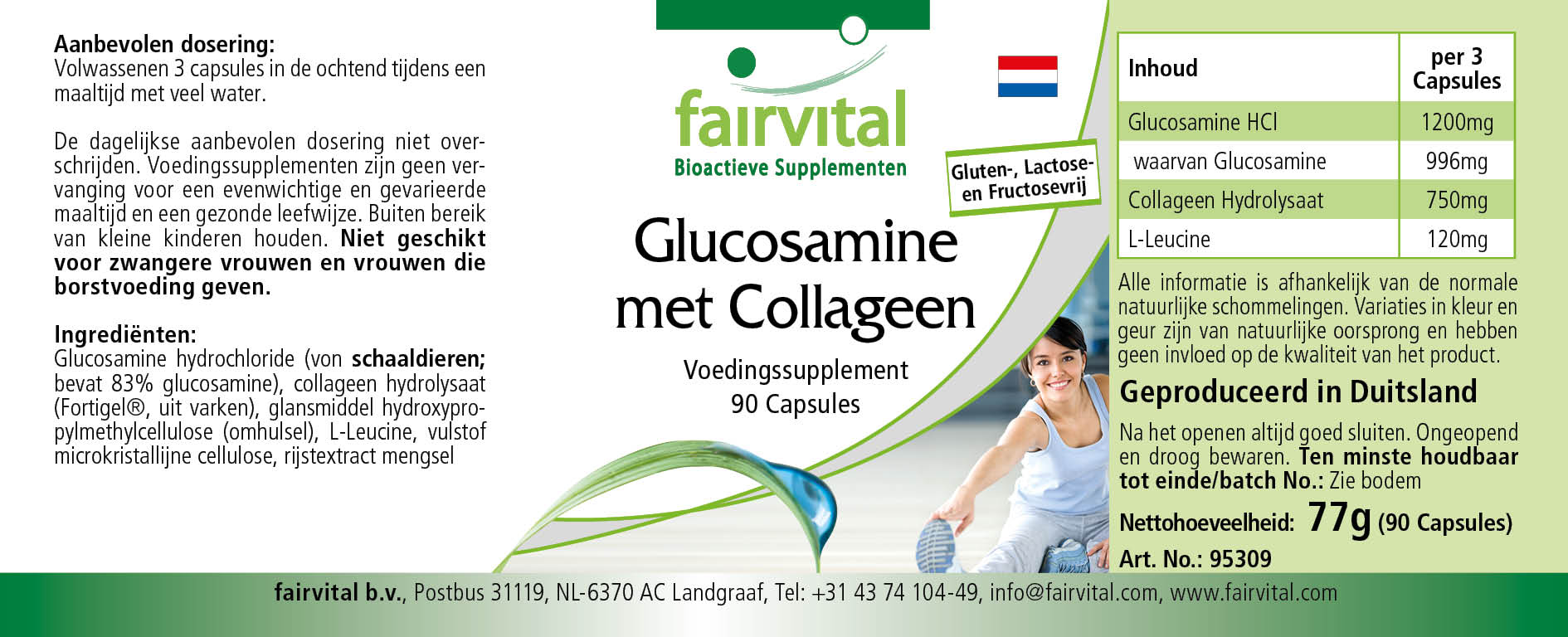 Glucosamine avec collagène - 90 capsules - Sale- MHD 04/25