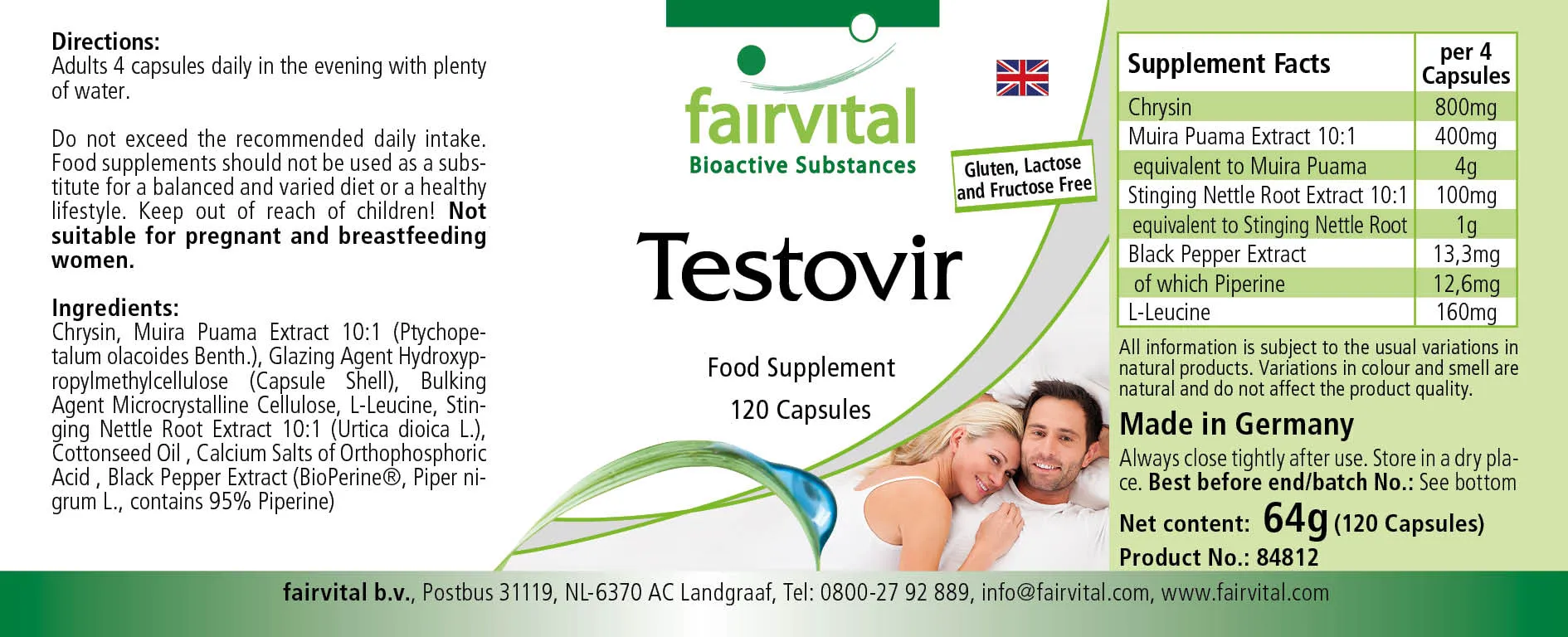 Testovir - 120 Cápsulas