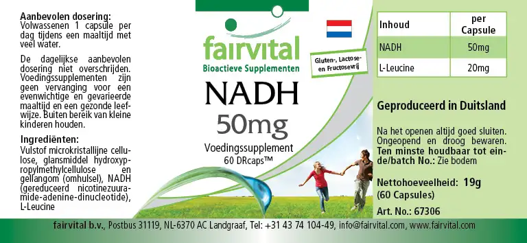 NADH 50mg - 60 Capsules