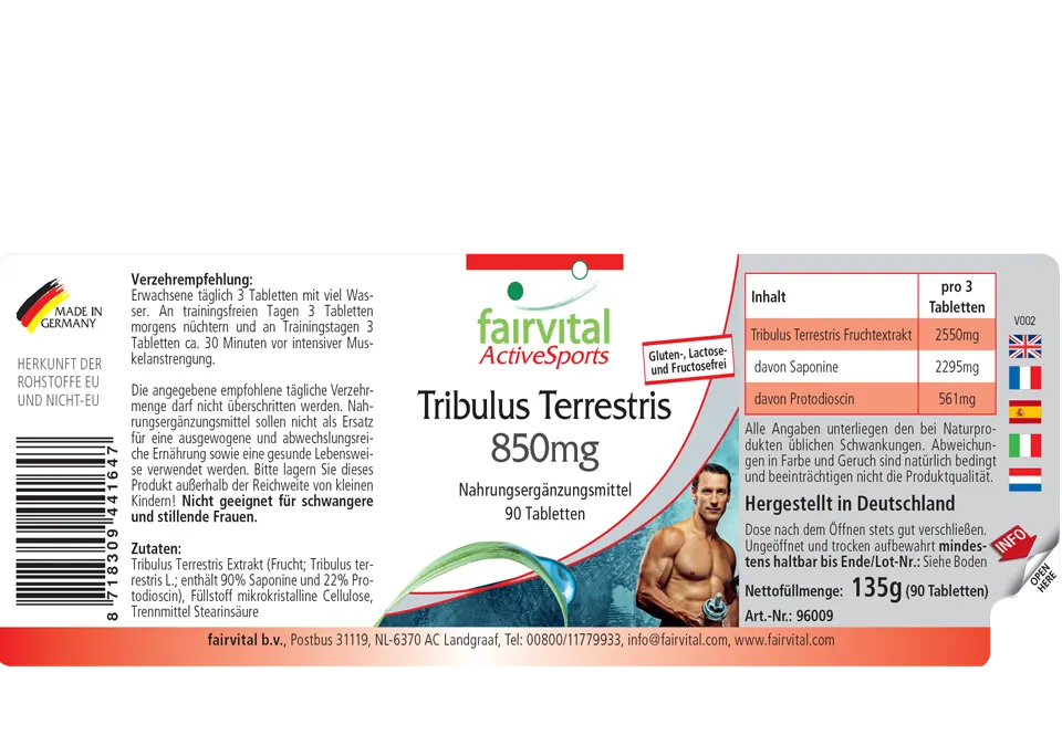 Tribulus Terrestris - Sale - fecha de caducidad - 05/25