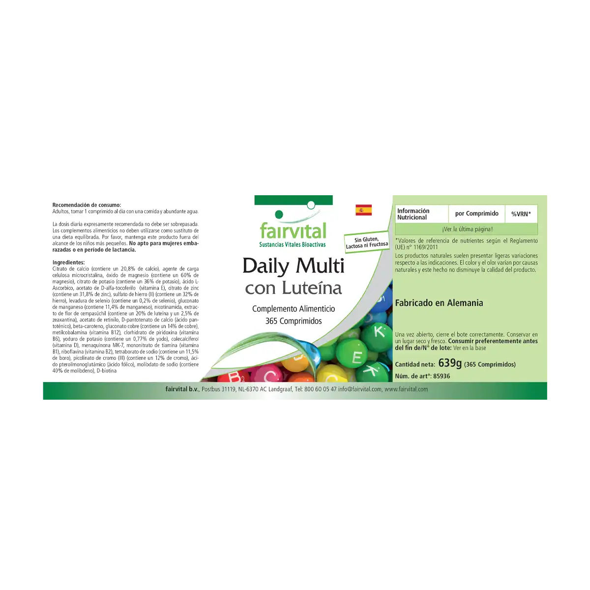 Daily Multi mit Lutein 365 Tabletten