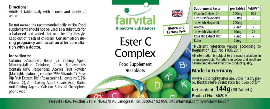 Complexe Ester C - 90 comprimés