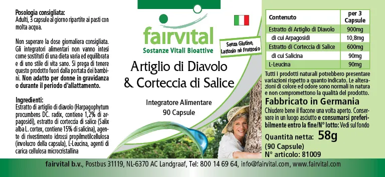 Artiglio del Diavolo & Corteccia di Salice – 90 capsule