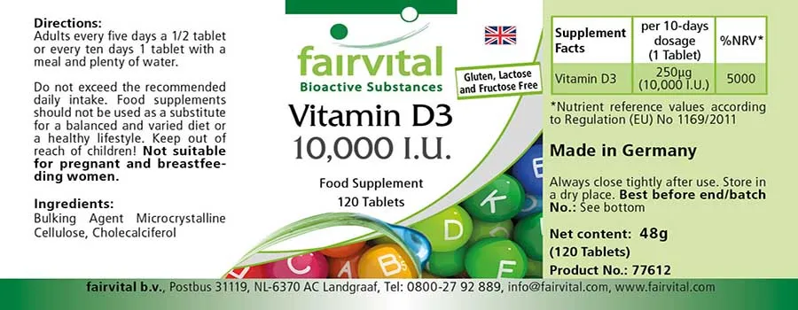 Vitamina D3 10000 U.I. - 120 compresse