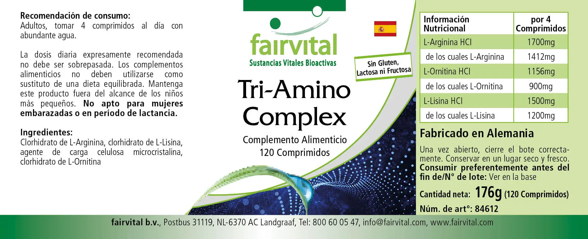 Tri-Amino Complex - 120 comprimidos