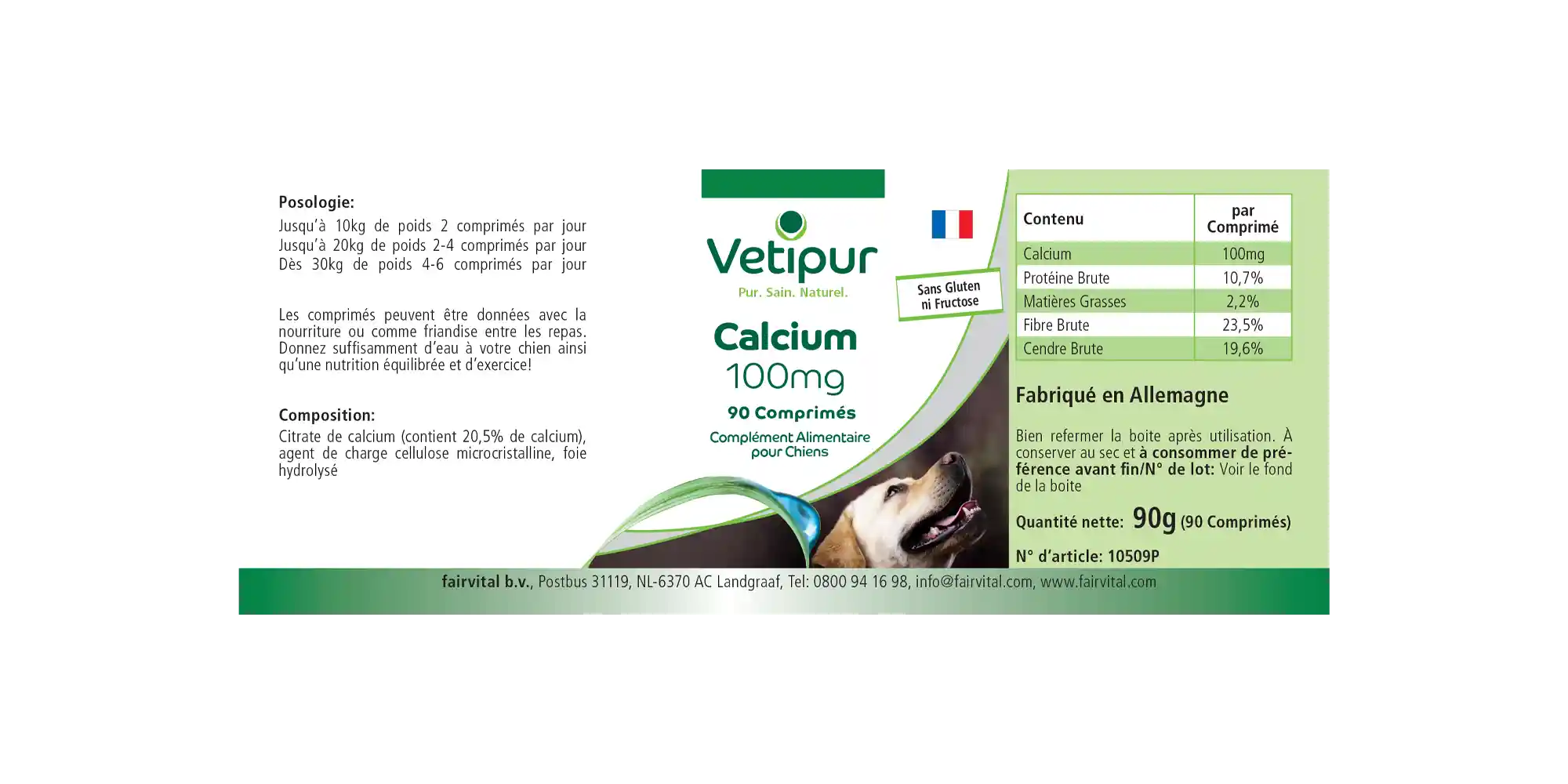 Calcium 100mg à partir de citrate de calcium - 90 comprimés