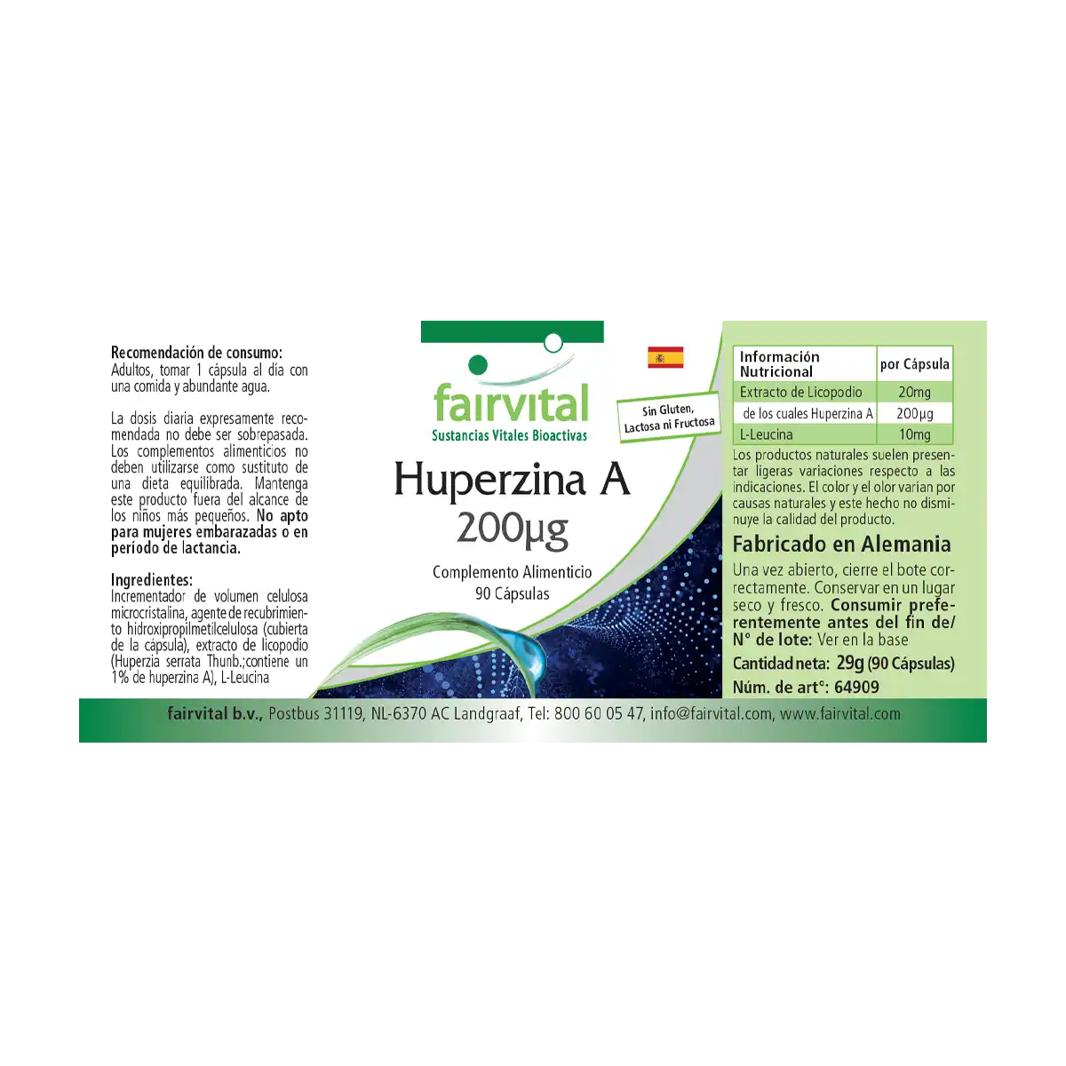 Huperzine A 200µg - 90 gélules