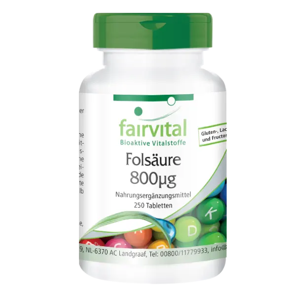 Folic Acid 800µg - 250 Tablets