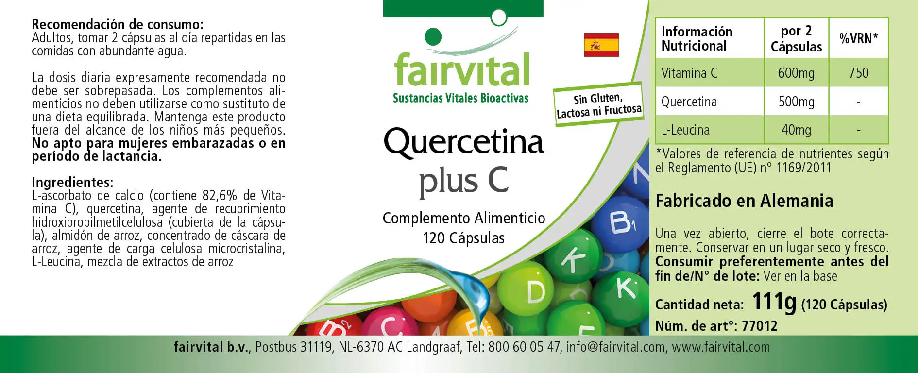 Quercétine plus vitamine C - 120 gélules