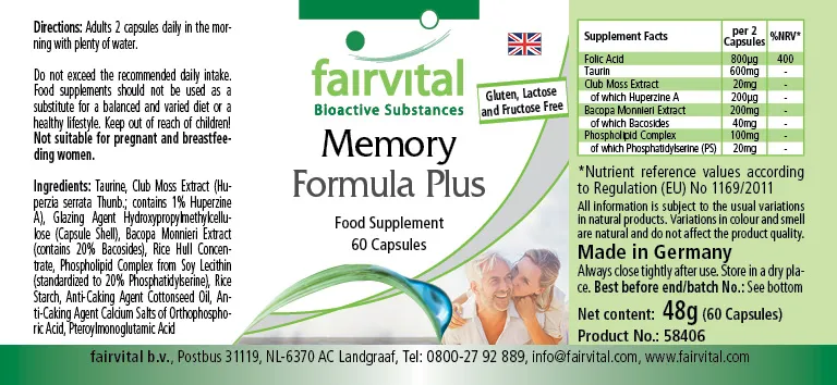 Memory Formula Plus - 60 Capsules