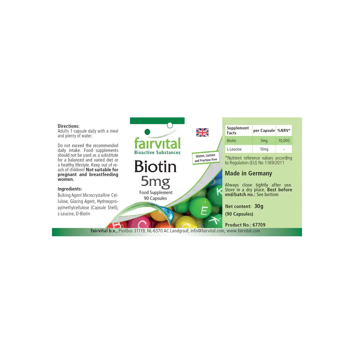 Biotin 5mg - 90 capsules